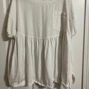 Free people flowy white top size large